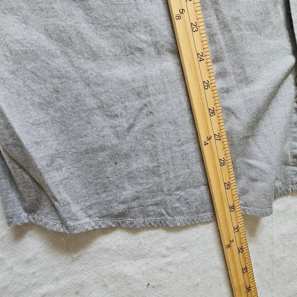 Double Pump Men's Button down Dress Shirt, Gray, Size XL